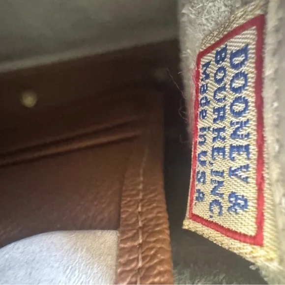 RARE Vintage Dooney & Bourke Leather Lockhart Crossbody Purse | Tan |Made in USA - Picture 7 of 16